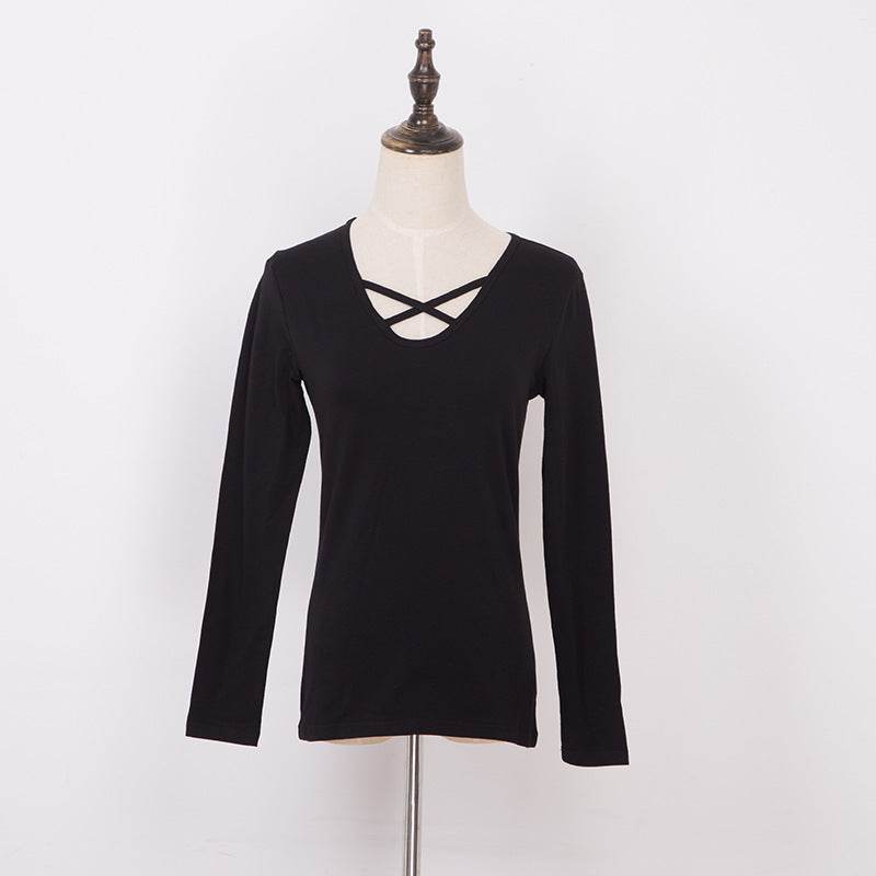 Bottoming shirt women long sleeve plus size women - Mubimart