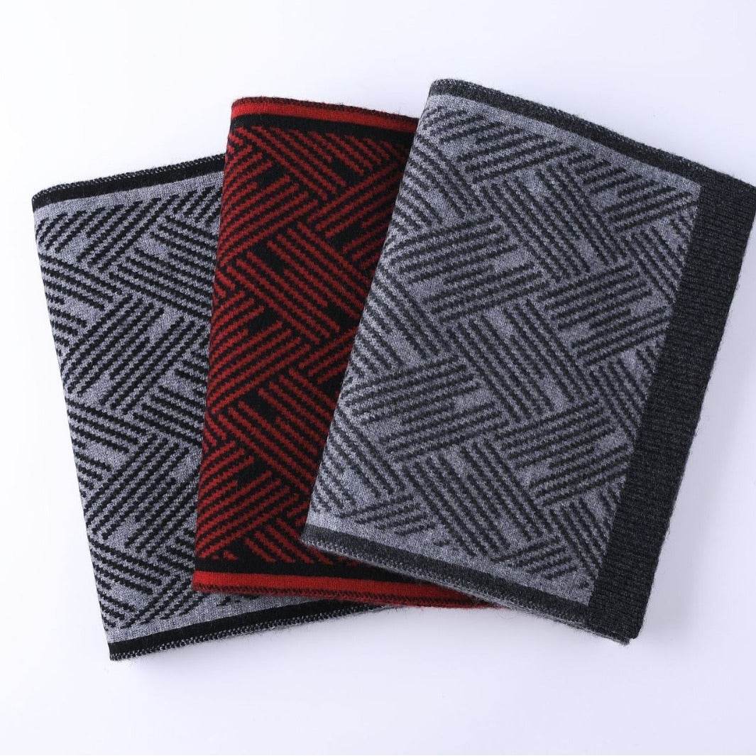 Knitted 100 Pure Wool Scarf For Men And Women Winter Korean Style Atmosphere - Mubimart
