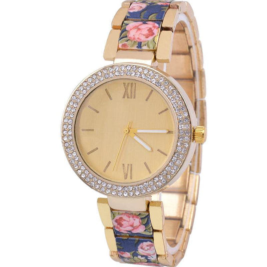 Fashion Printing Steel Watch Women - Mubimart