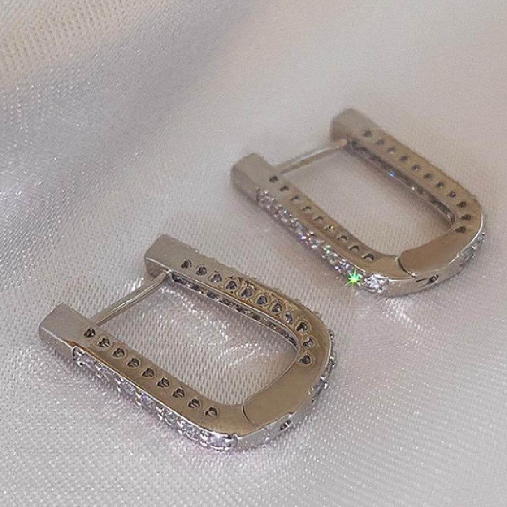 Women's Fashion Plain Hoop Earrings - Mubimart