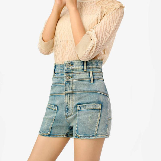 Denim shorts hot pants women - Mubimart