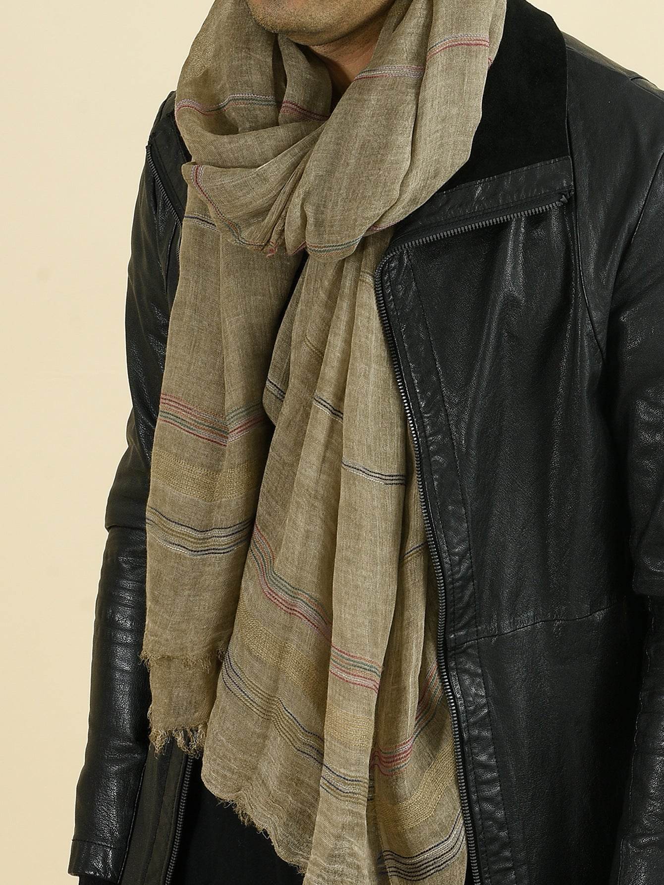 New Yarn-dyed Striped Scarf For Men - Mubimart