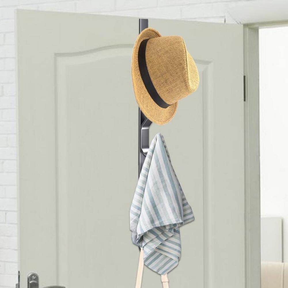Door Hanger Clothes Hanging Carbon Steel Sturdy Over The Door Hooks Versatile Clothes Hanger Home Storage Organization Hooks - Mubimart