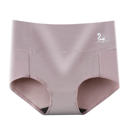 Popular High Waist Pure Cotton Women''s Underwear Swan Belly Warm Palace Large Mm Graphene Antibacterial Crotch Briefs - Mubimart