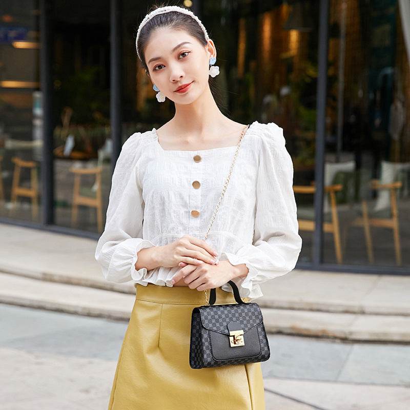 Stitching Women Summer Shoulder Crossbody Bag - Mubimart
