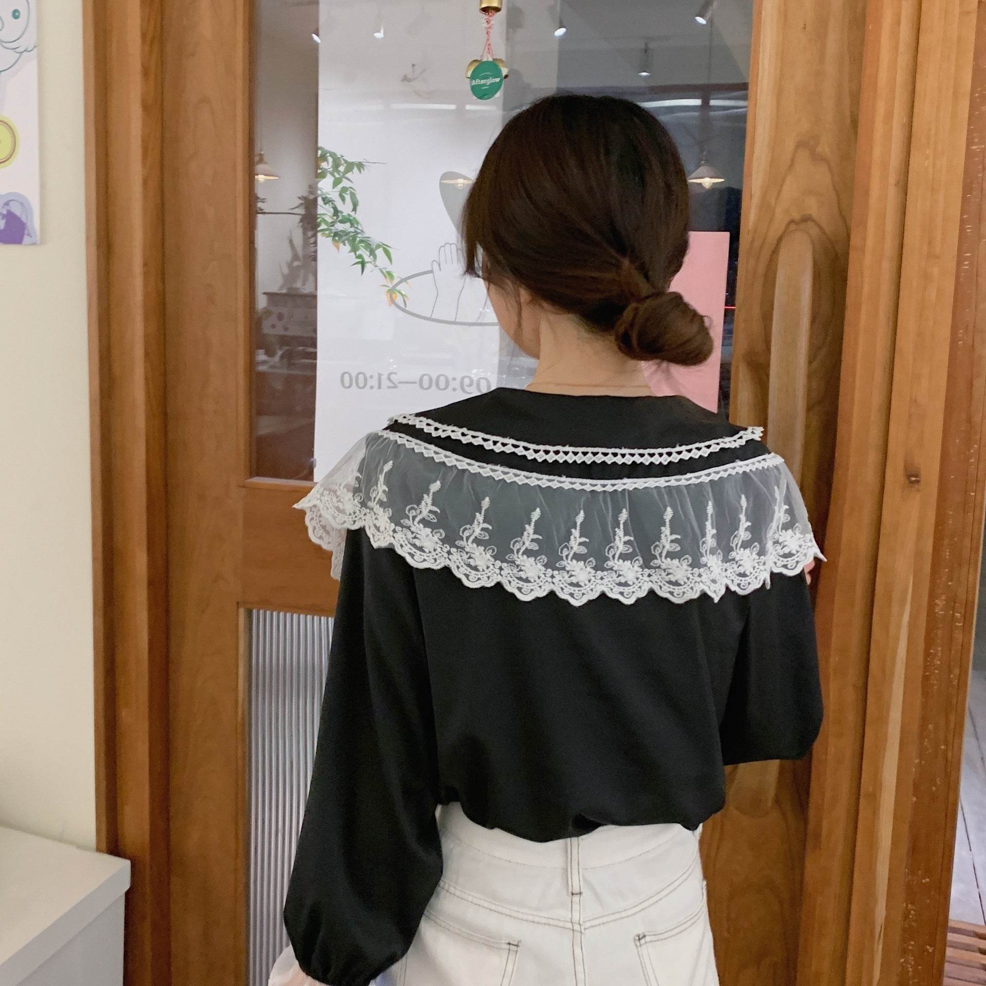 Single Breasted Long-sleeved Shirt Blouse For Women - Mubimart