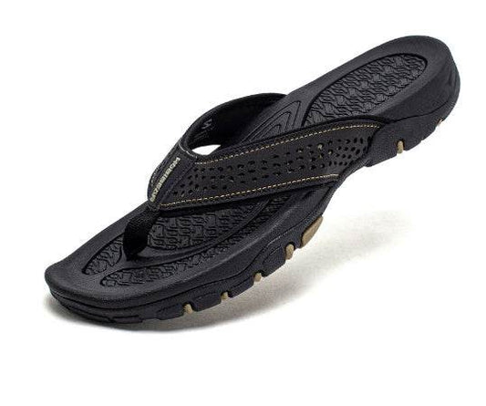 Men's Flip Flops Summer New Comfort Wear-resistant Home Single Strap Slides Outdoor Leisure All-match Flip-flops Men - Mubimart
