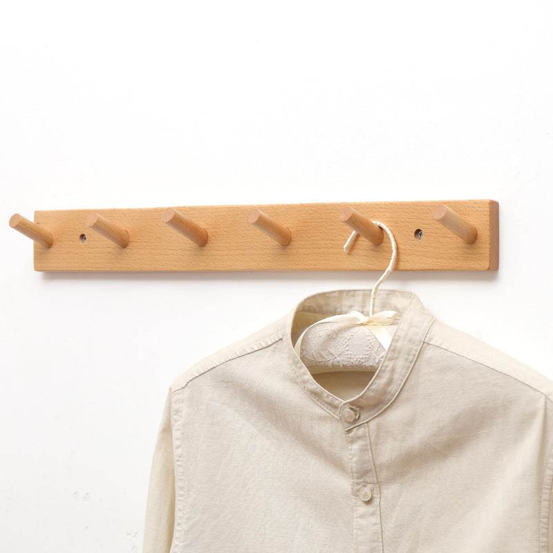 Clothes Hanging Rack Solid Wood Hook Strong Clothes Hook - Mubimart