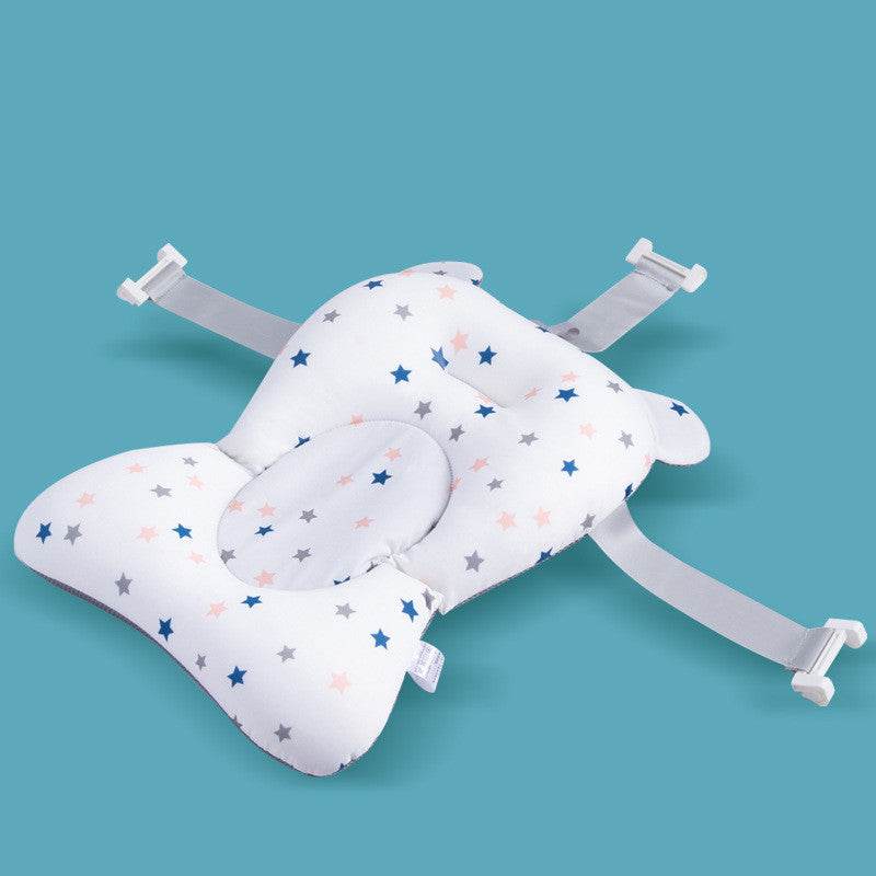 Baby Bath Seat Support Mat Foldable Baby Bath Tub Pad & Chair Newborn Bathtub Pillow Infant Anti-Slip Soft Comfort Body Cushion - Mubimart