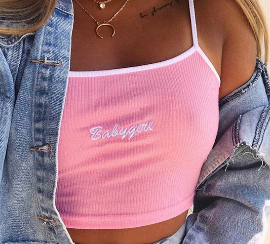 Pink Camisole Top - Mubimart