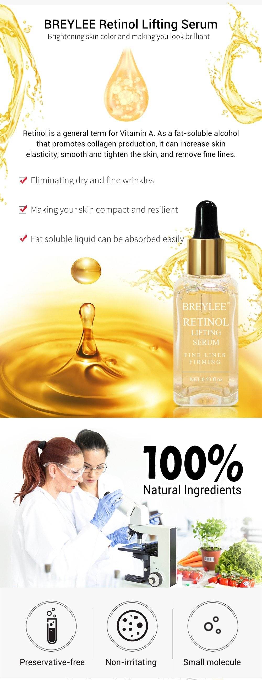 Retinol Lifting Firming Face Collagen Essence Serum - Mubimart