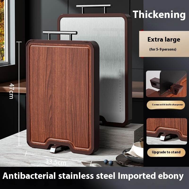 Stainless Steel Ebony Cutting Board Antibacterial And Mildewproof Double-sided Cutting Board - Mubimart
