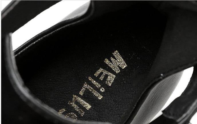 Lace-up boots platform boots with thick heels - Mubimart