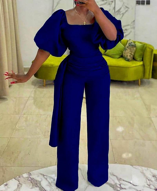 European And American Plus Size Long Women's African Jumpsuit - Mubimart