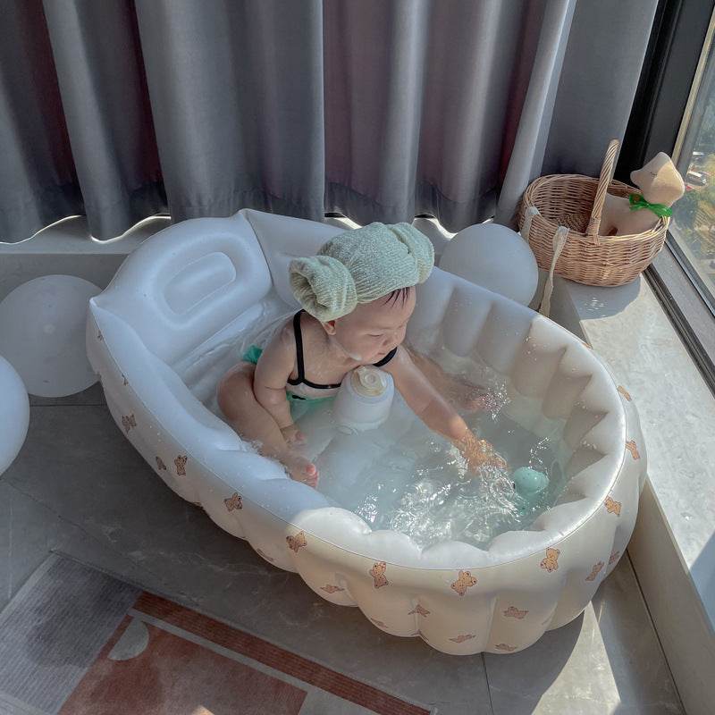 Baby Inflatable Bath Indoor Children Swimming Pool Home Bathtub - Mubimart