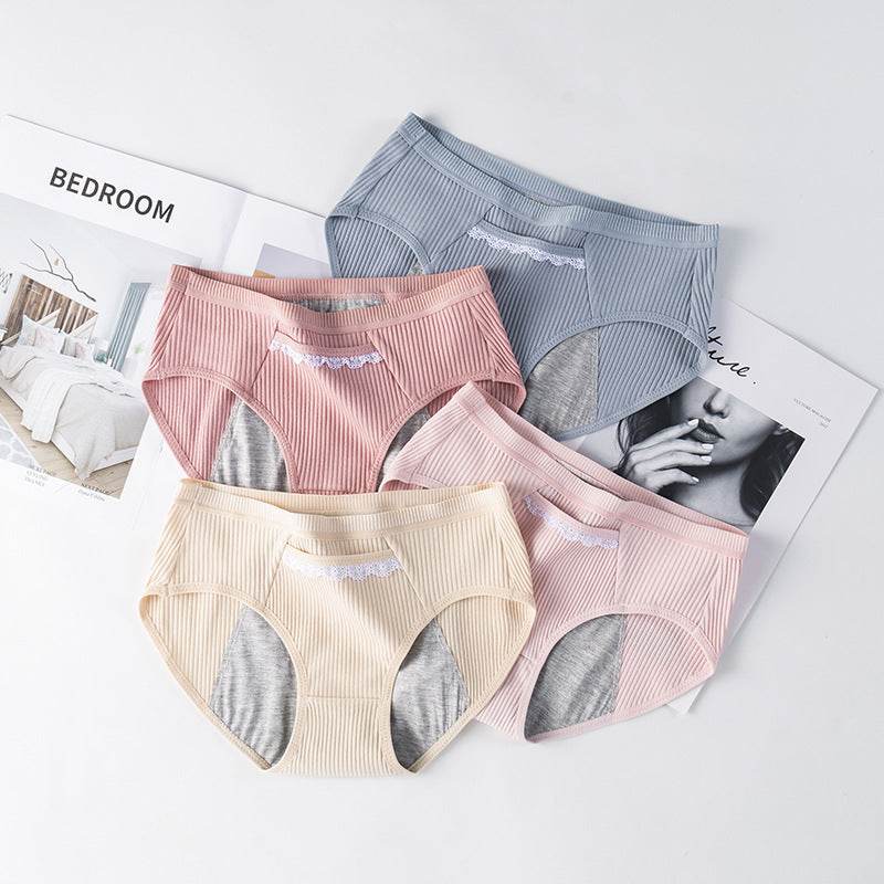 Women's Menstrual Panties Underwear Cotton Large Size Leak-proof - Mubimart