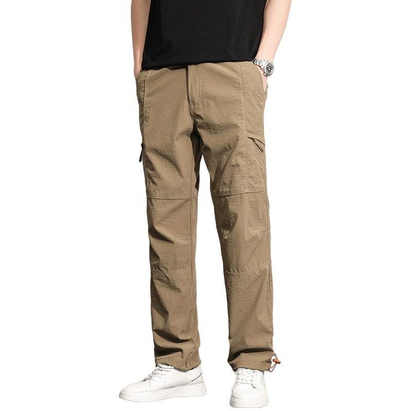 Thin Overalls Men's Casual Loose Ultrathin Khaki Straight - Mubimart