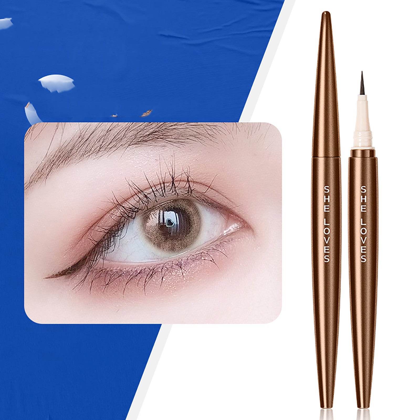 Liquid Eyeliner Pencil In Black Brown Extra Fine Lower Lashes - Mubimart