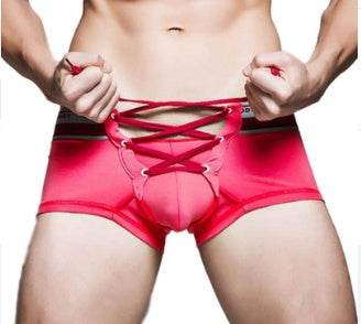 Lace Up Boxer Briefs - Mubimart