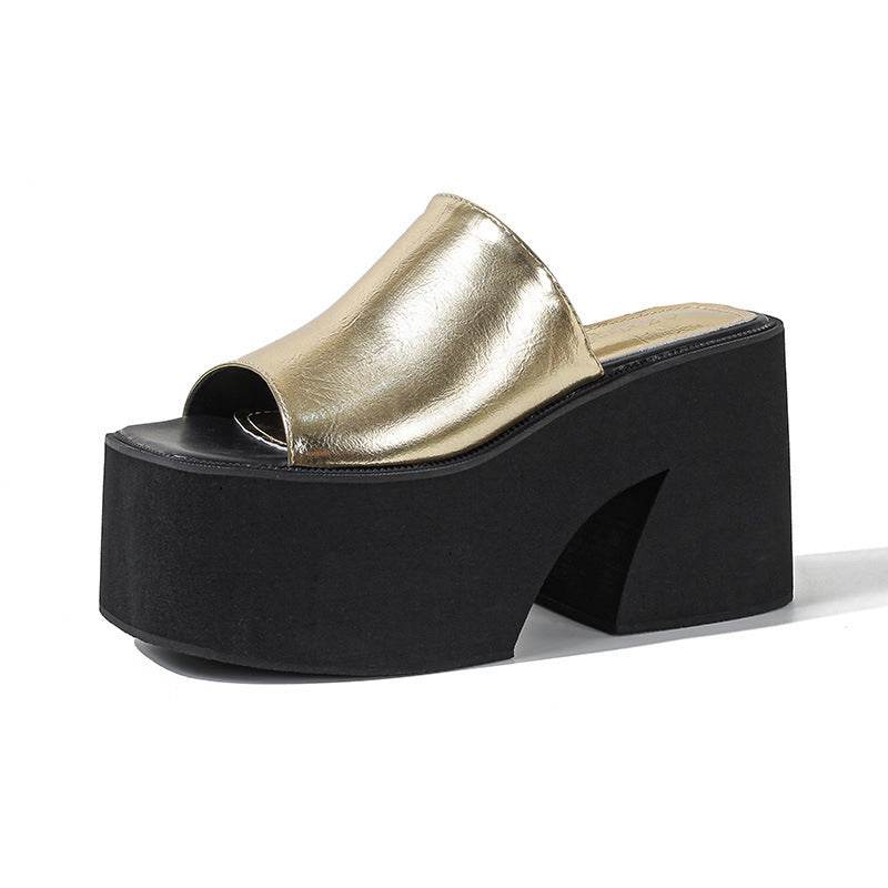 Women's Wedge Platform Peep Toe High Heels - Mubimart