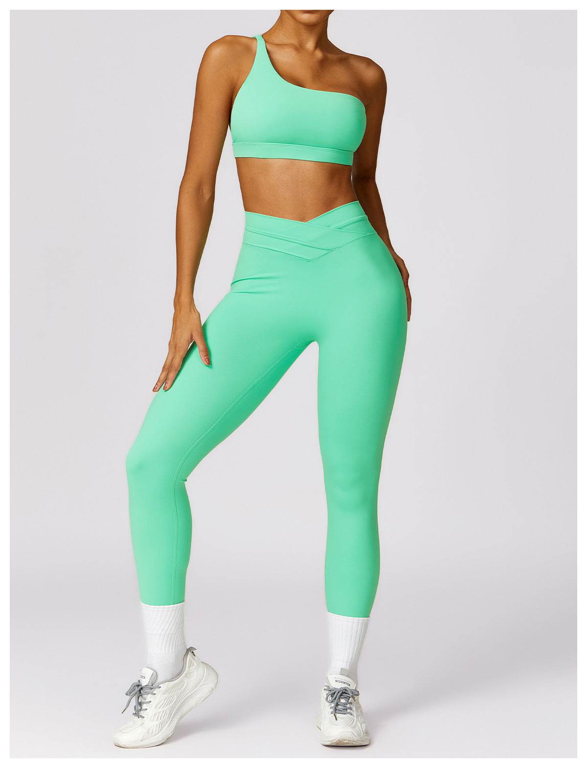 Women's One-shoulder Beauty Back Yoga Bra Quick-drying Workout Top - Mubimart