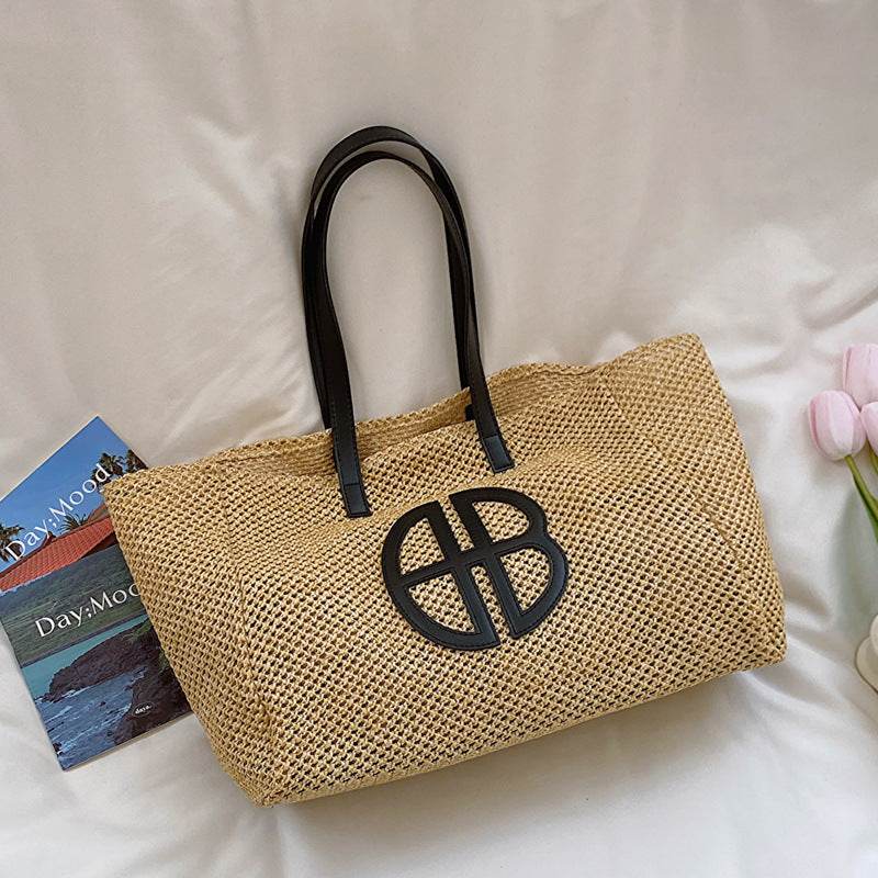 Summer Retro Large Capacity Tote Bag For Women - Mubimart