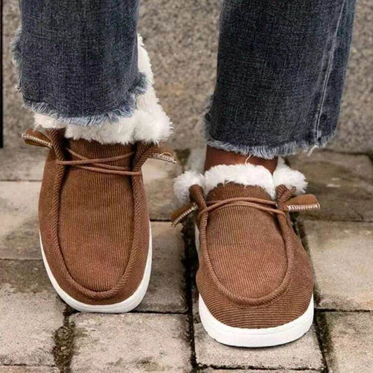 Snow Boots Women Warm Plush Ankle Boots Winter Shoes - Mubimart