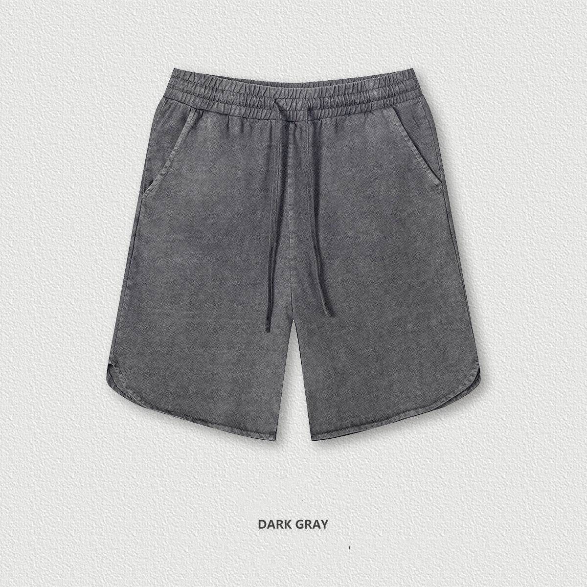 Washed Old Youth Couple Workout Sports Men Casual Shorts - Mubimart