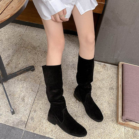 Tall Flat Retro Cowboy Boots Women's - Mubimart