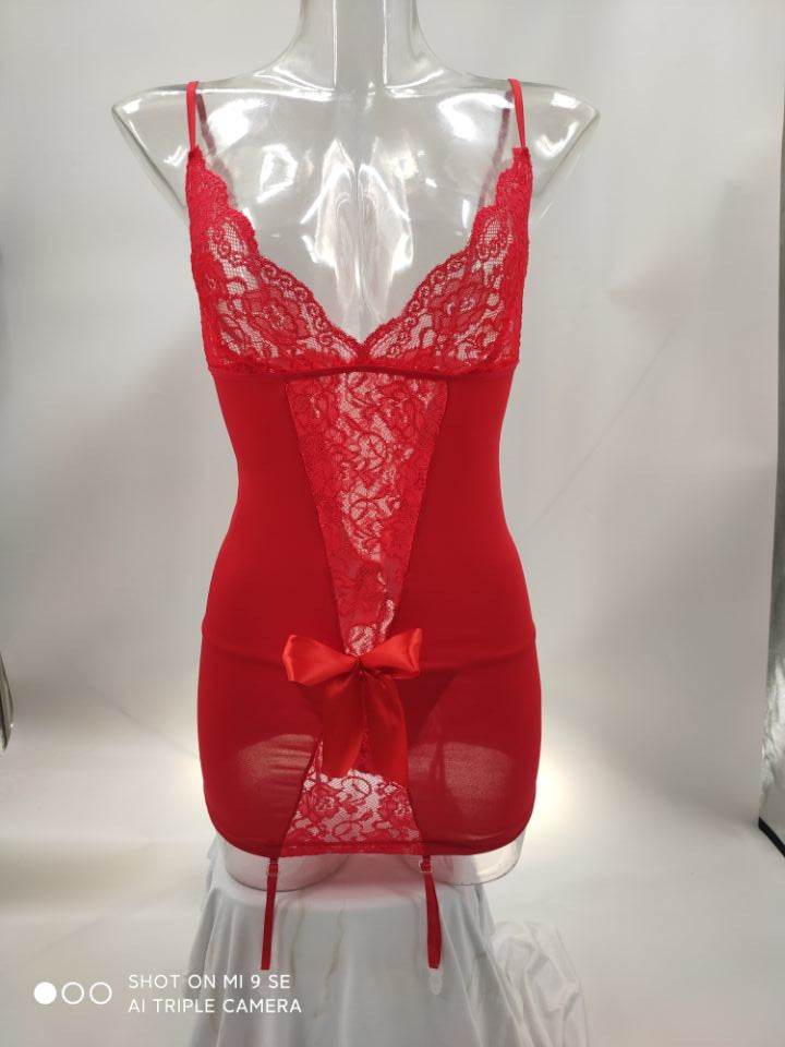 Sexy Lingerie European And American Suspender Skirt Plus Size Uniform Temptation Suspender Pajamas Sexy Nightdress - Mubimart