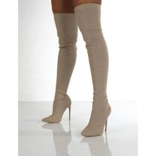 Fashion Flying Woven Knee Socks Women - Mubimart