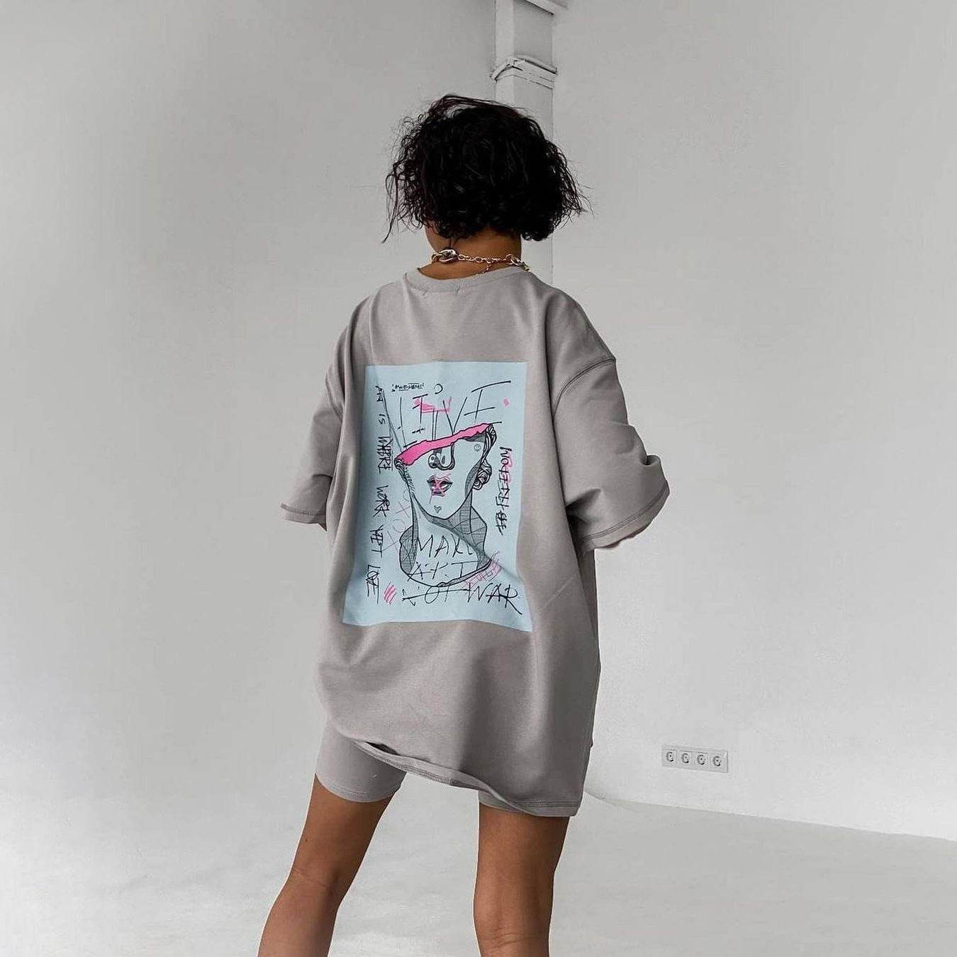 Women's Printed Plus Size Top - Mubimart