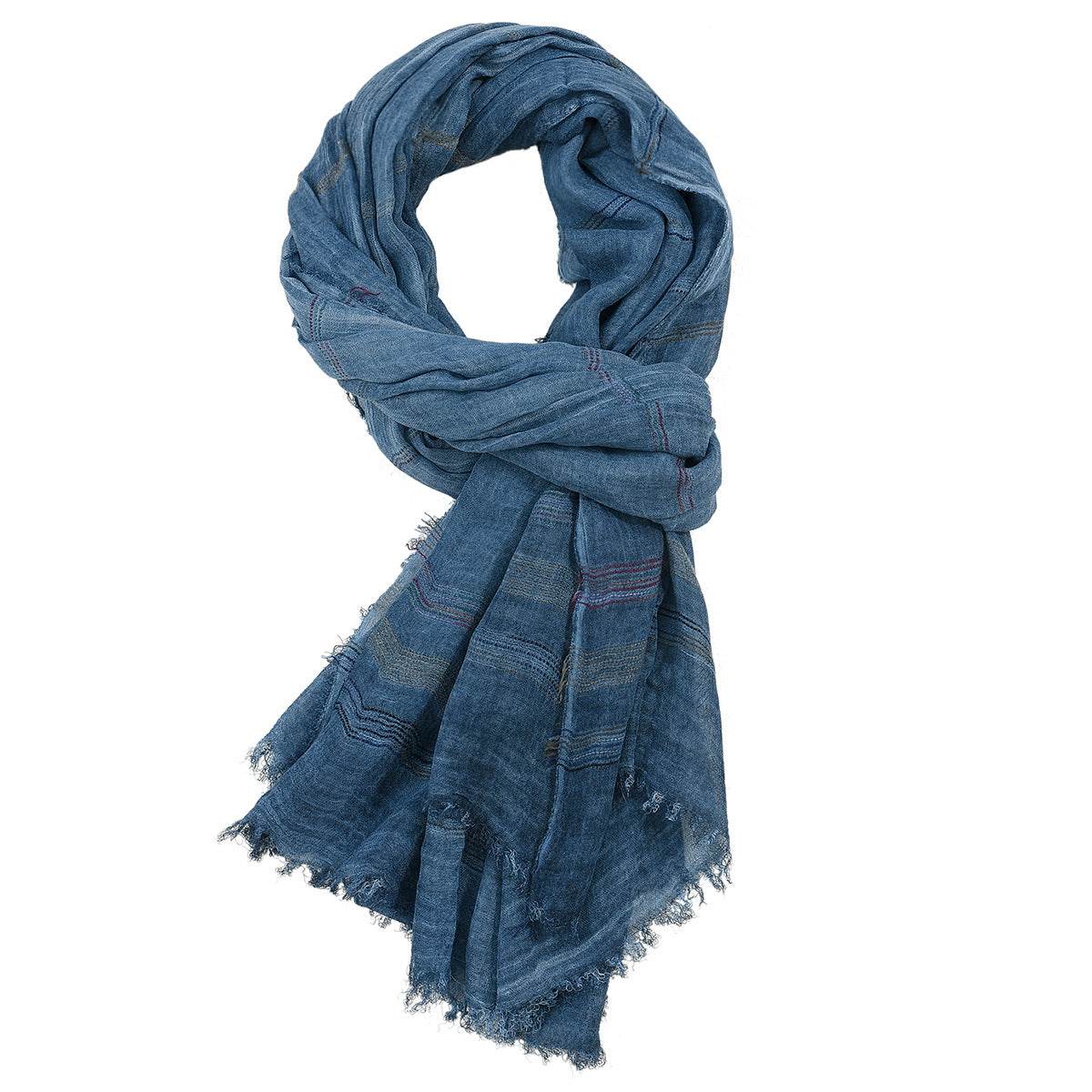 New Yarn-dyed Striped Scarf For Men - Mubimart