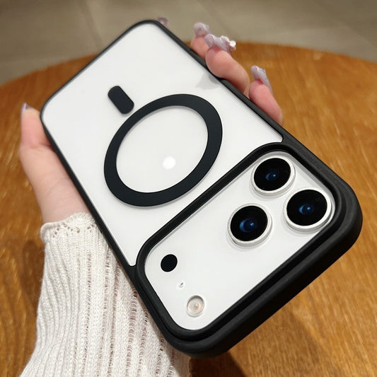 Magnetic Acrylic Transparent Large Hole Silicone Drop-resistant Phone Case 11-17