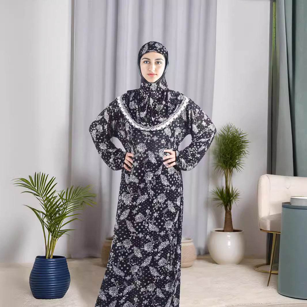 Plus Size Women's Arabic Robe Muslim Classic Fashion Dress - Mubimart