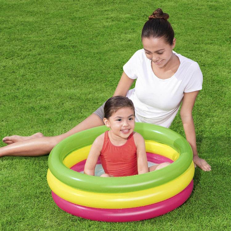 Infant Inflatable Swimming Pool Round Paddling Pool - Mubimart