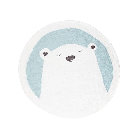 Cute Bear Round Cashmere Rug