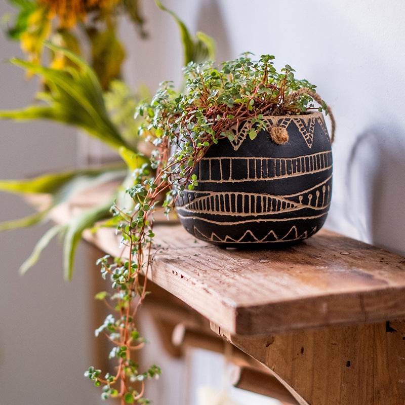 Balcony Wall Hanging Decorative Geometric Hanging Basket Planter - Mubimart