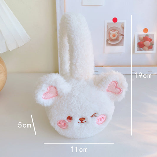 Outdoor Riding Cartoon Bear Plush Warm Earmuffs
