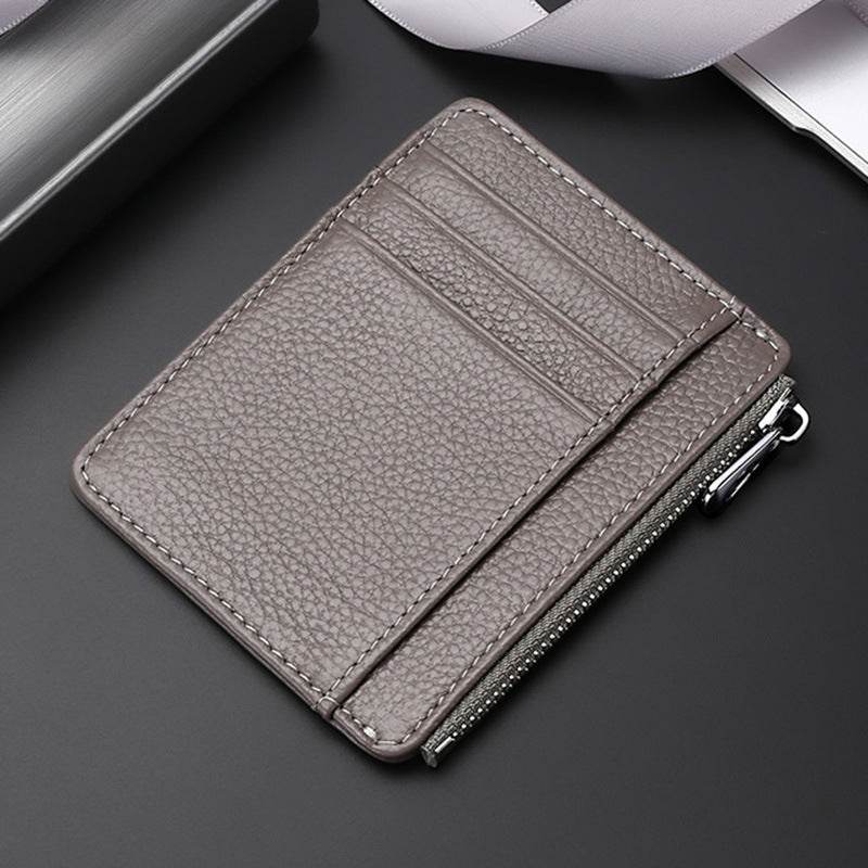 Leather Card Holder First Layer Cowhide Card Holder - Mubimart