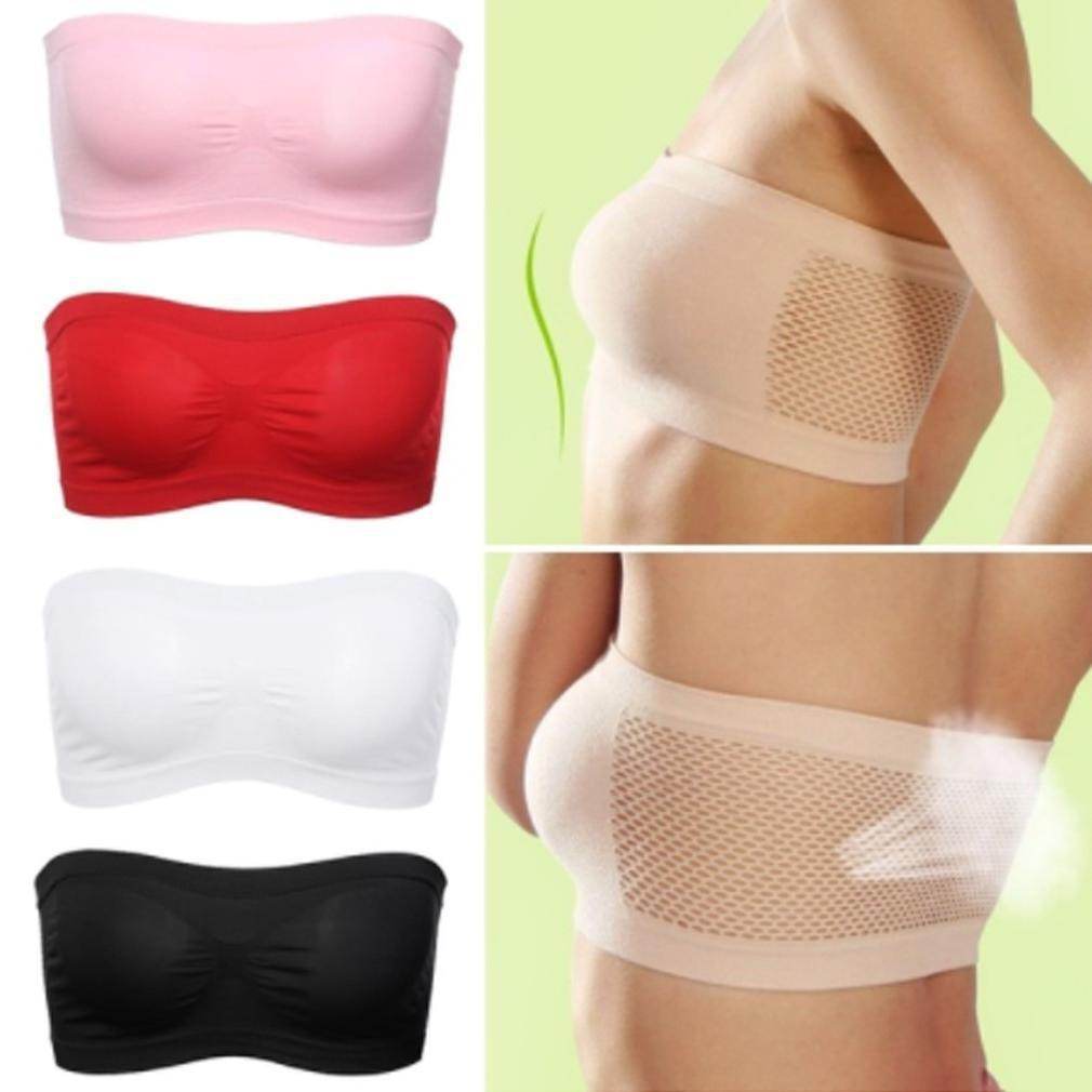 Bandeau Bra Underwear Women Bralette Seamless Strapless Tops - Mubimart