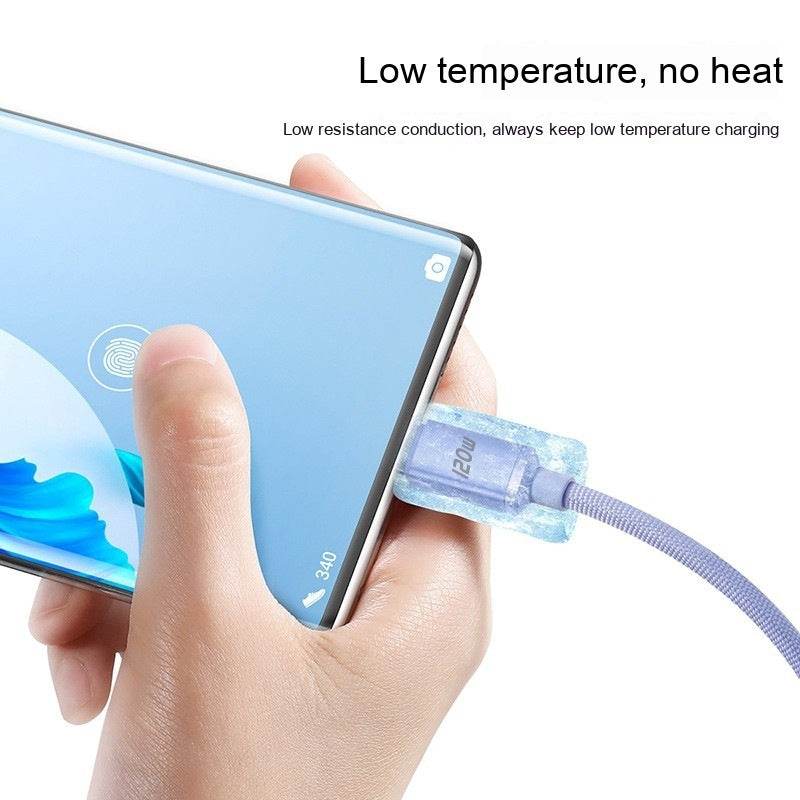120W Data Cable Type-C Mobile Phone Charging Cable - Mubimart