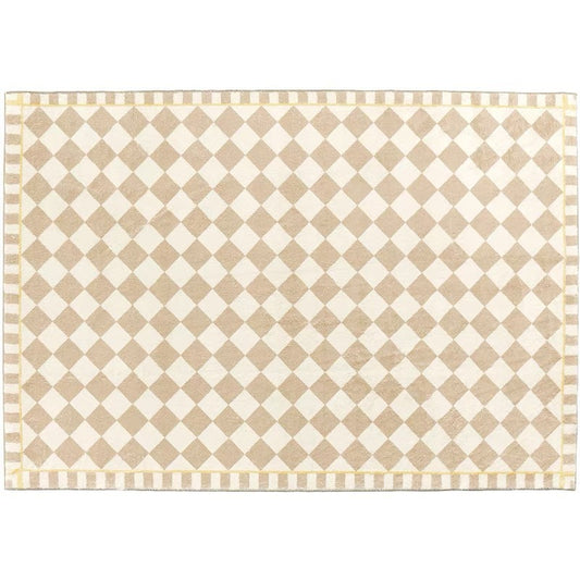 French Medieval Living Room Checkerboard Rug