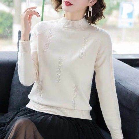 Plus Size Women's Cute Young Trendy Long-sleeve Loose Casual Sweater Top - Mubimart