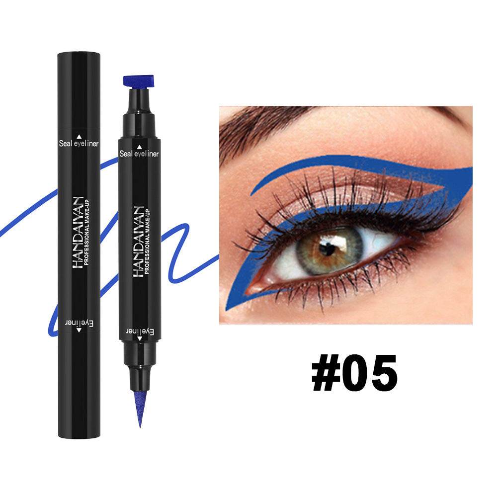 Triangle Seal Color Double Head Liquid Eyeliner - Mubimart
