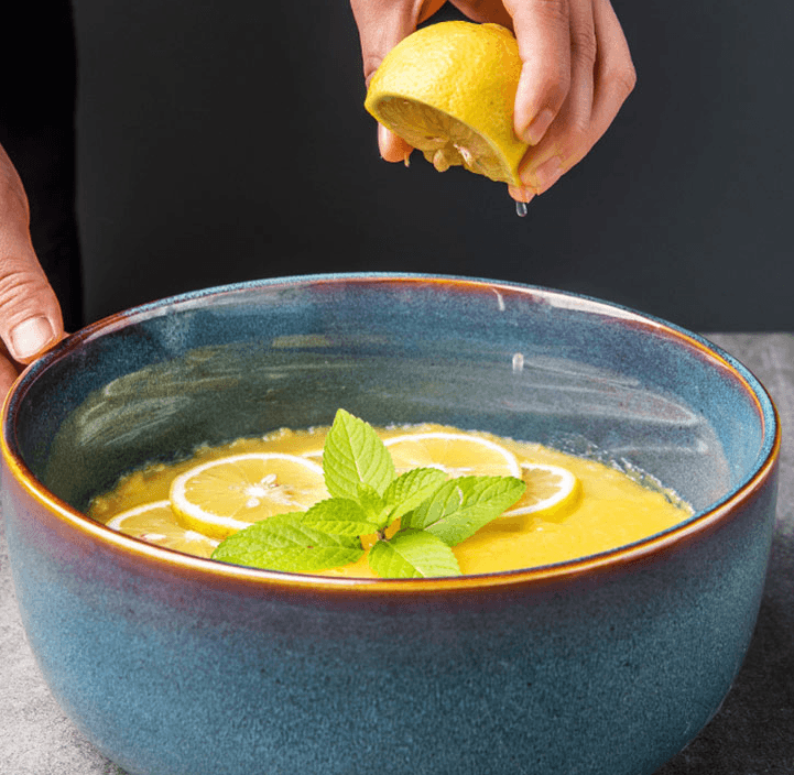 8.5 Inch Large Soup Bowl Ins Style Simple Ceramic Bowl Household Noodle Bowl Personality Large Noodle Bowl Nordic Tableware - Mubimart