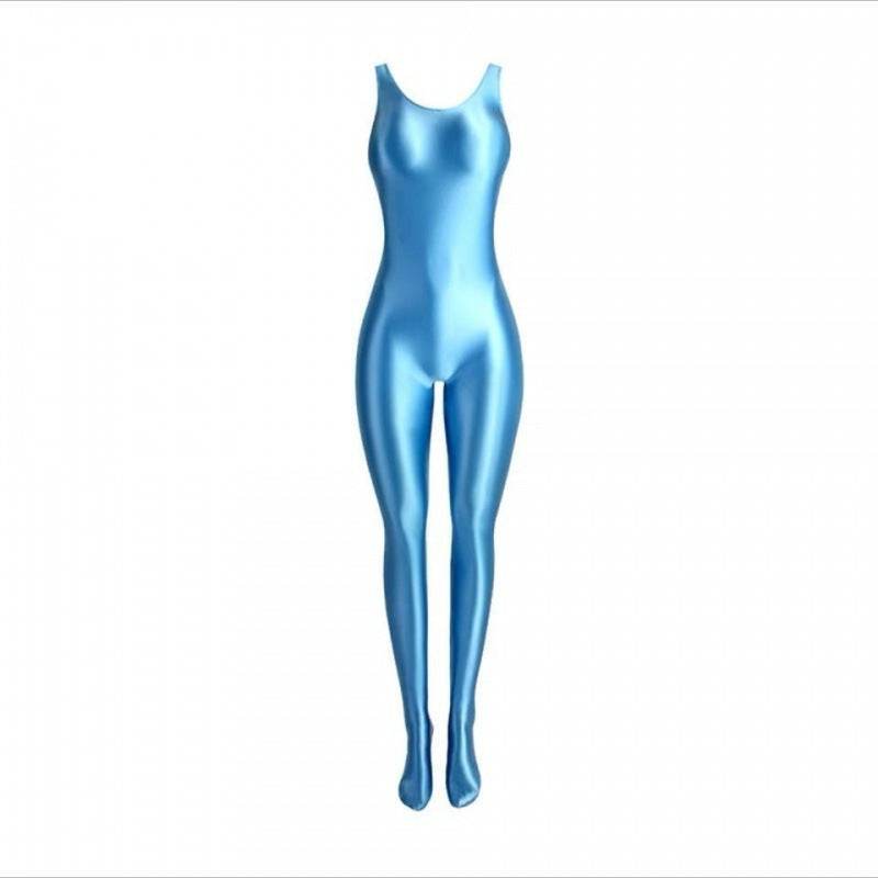 Stretch Gloss Bodysuit Shapewear Vest Leggings Ladies - Mubimart
