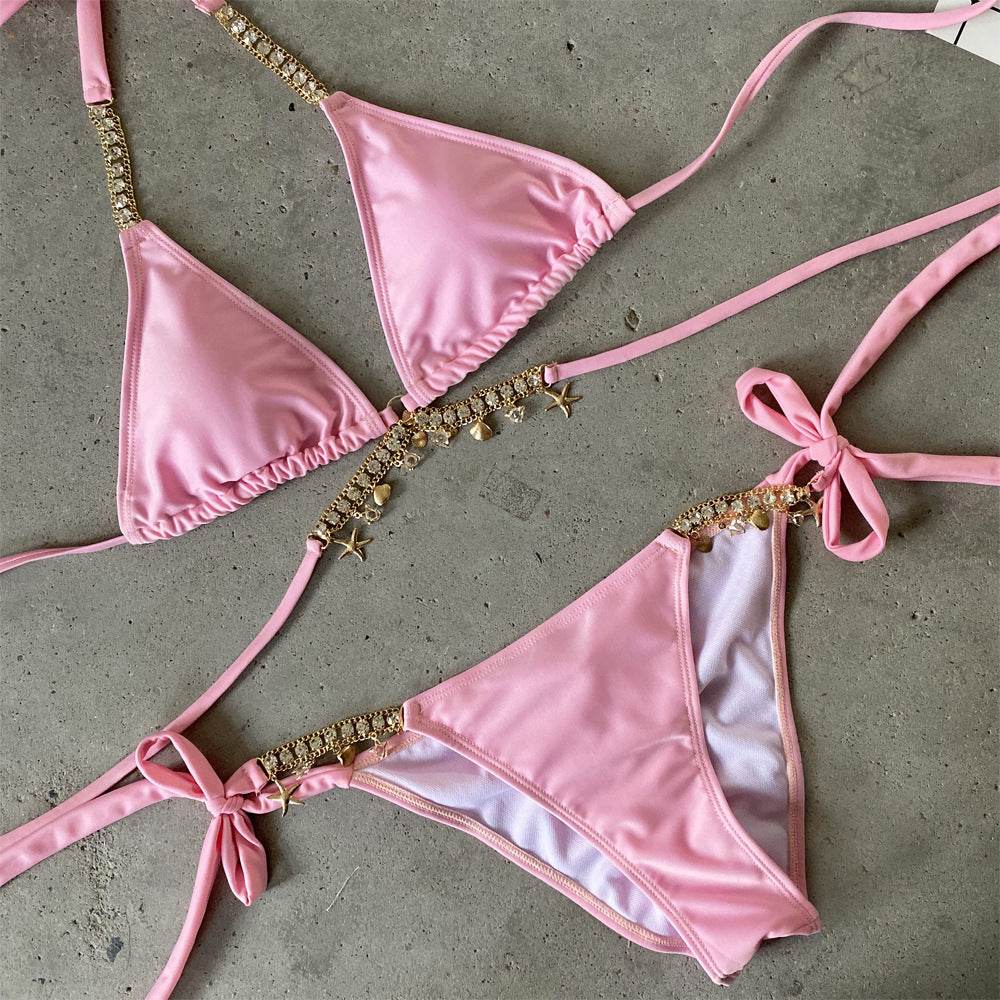 Multicolor diamond bikini - Mubimart