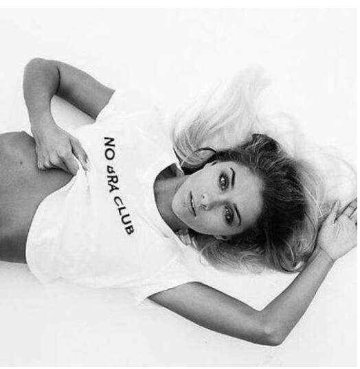 No Bra Club - Free The Nipples Feminist Womenempower Cotton Crop Top T-shirt - Mubimart