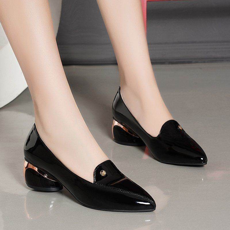 New Fashion Soft Leather Pumps Women - Mubimart
